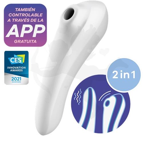 Satisfyer Dual Pleasure white succionador de clitoris con 2 motores